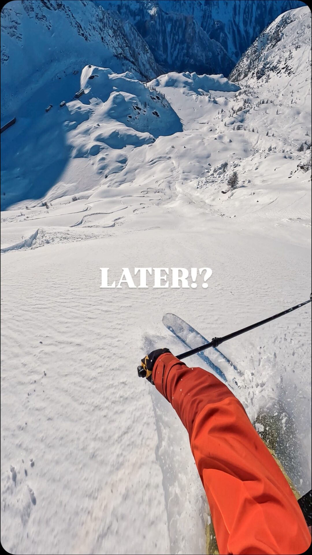 Later becomes NEVER ⚠️
.
.
.
#freerideskiing